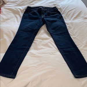 Dark wash skinny jeans
